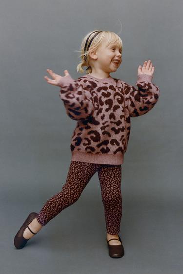 JERSEY PUNTO ANIMAL PRINT - Rosado de Zara