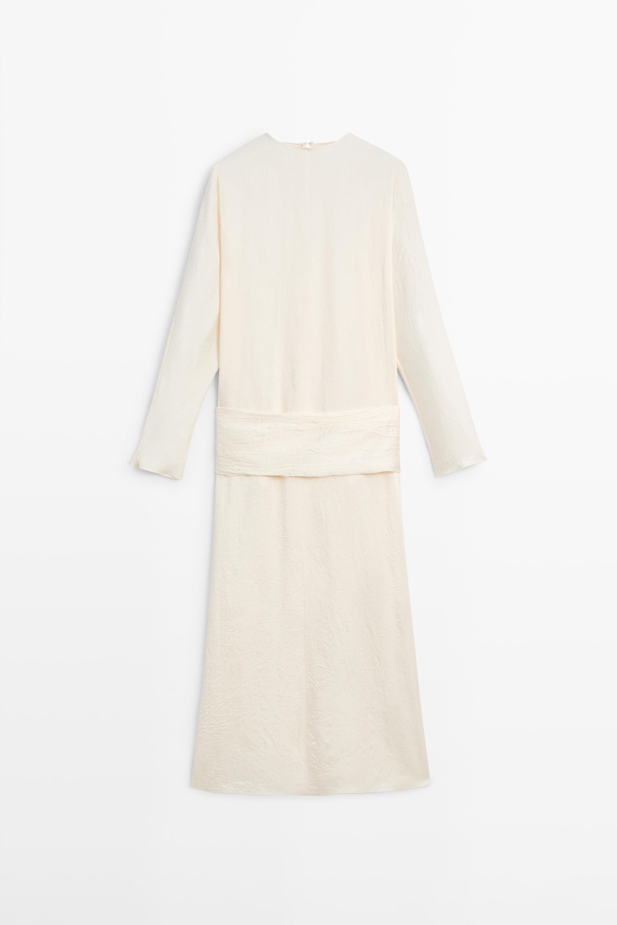 Midi dress with sash belt - STUDIO — 318