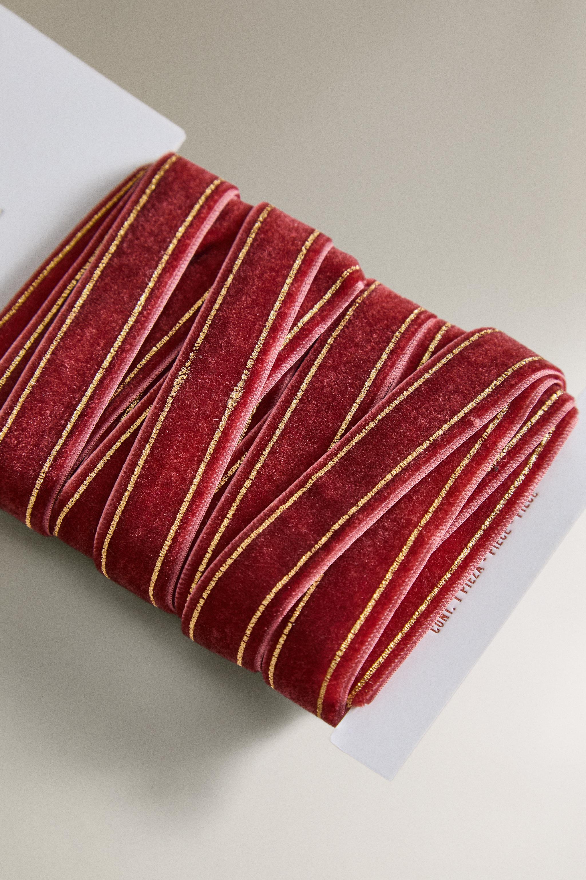 VELVET CHRISTMAS GIFT WRAPPING RIBBON