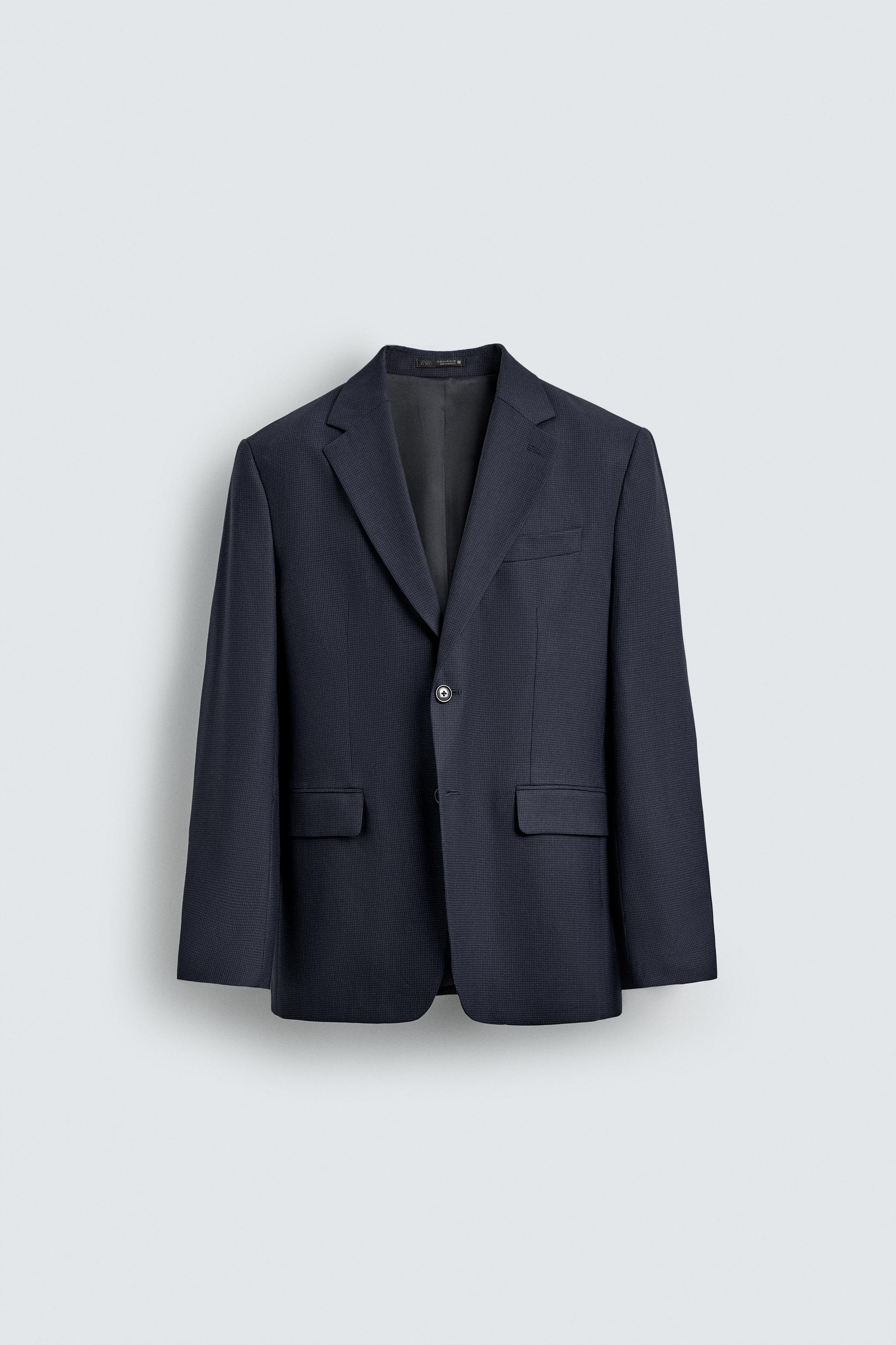 ZARA ネイビー　セットアップ XL ZARA - 新品未使用ZARA(ザラ)ブルージャケットパンツ上下セットアップ