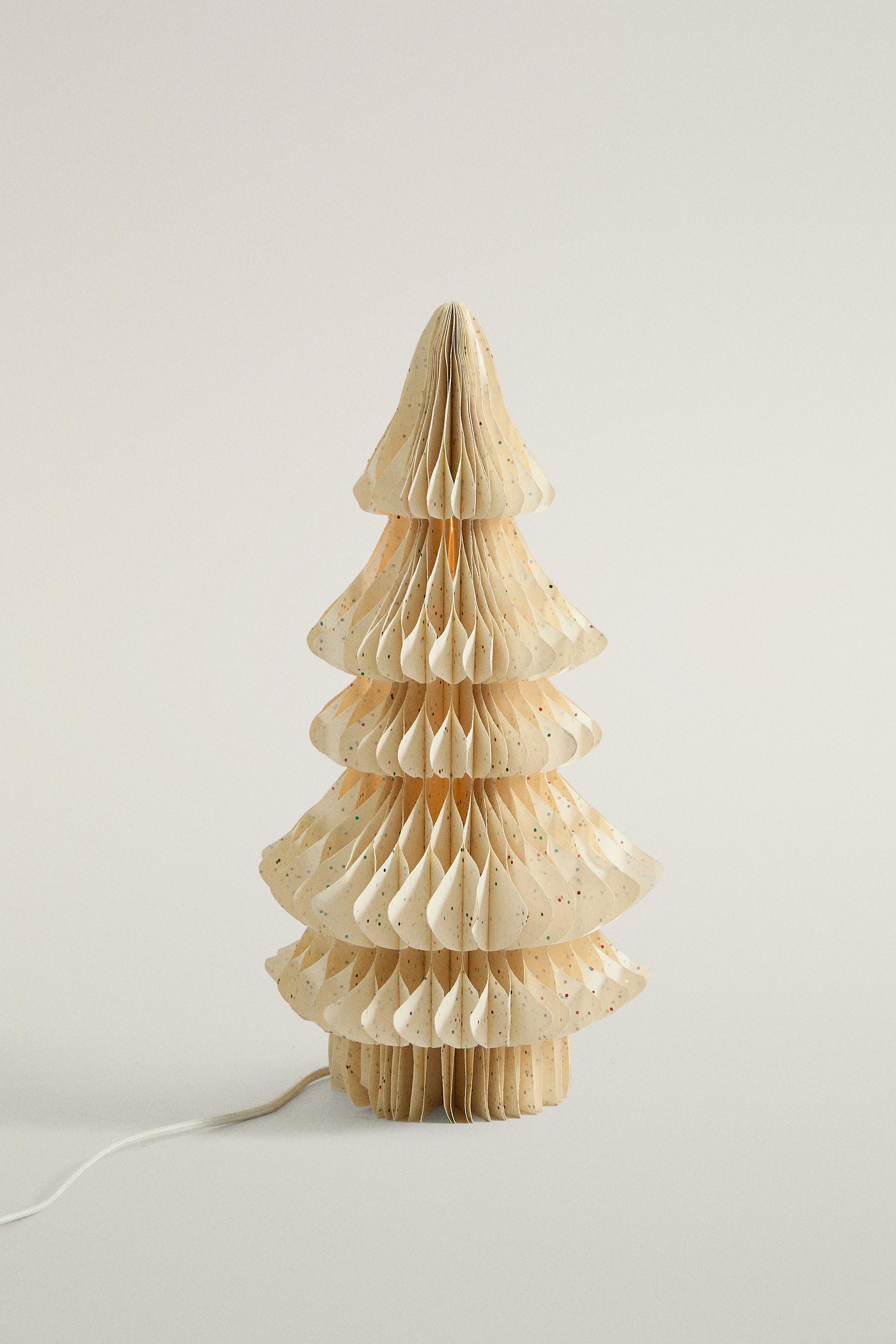 SAPIN DE NOËL LUMINEUX PAPIER À POSER (60 CM)