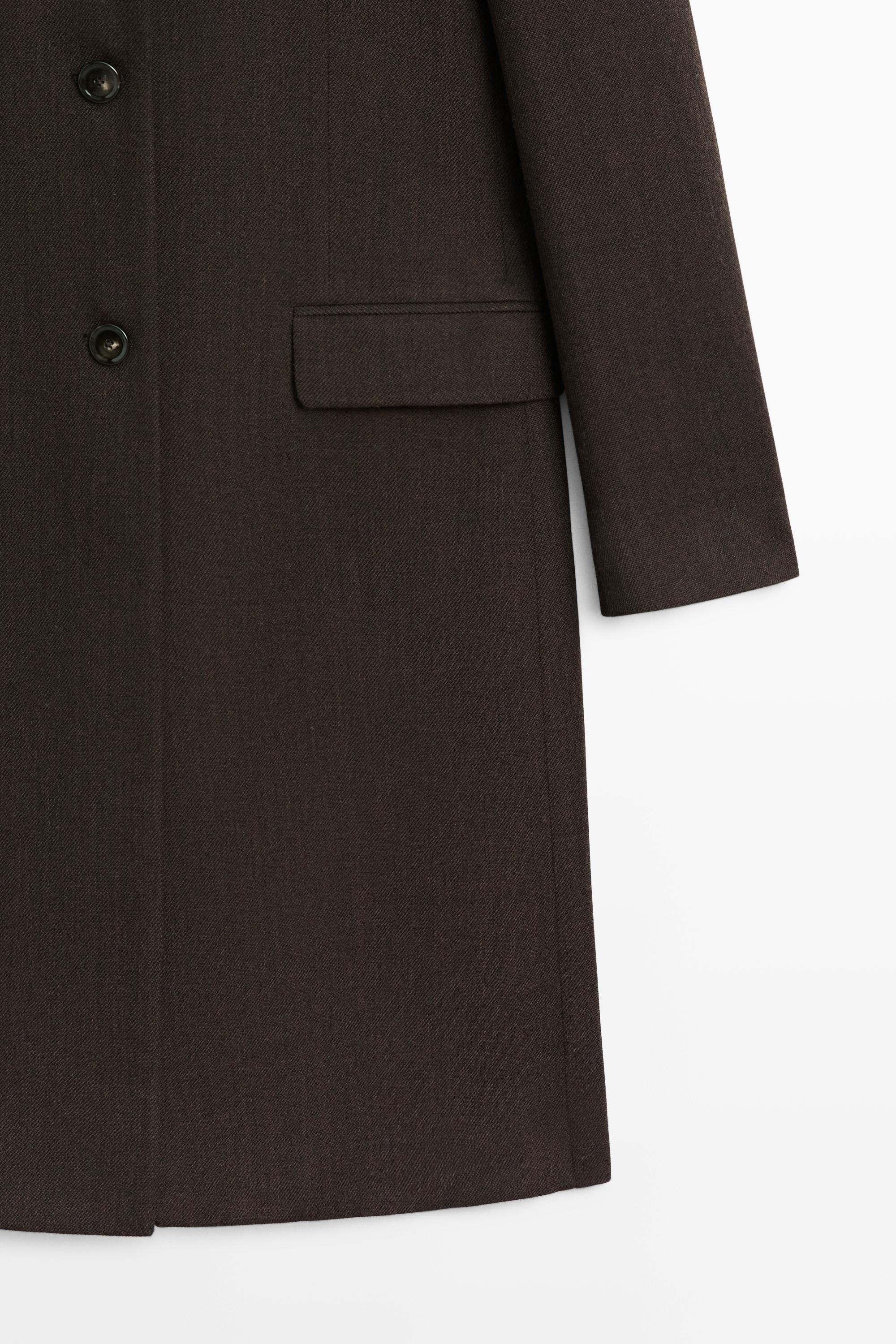 Manteau long 100 % laine