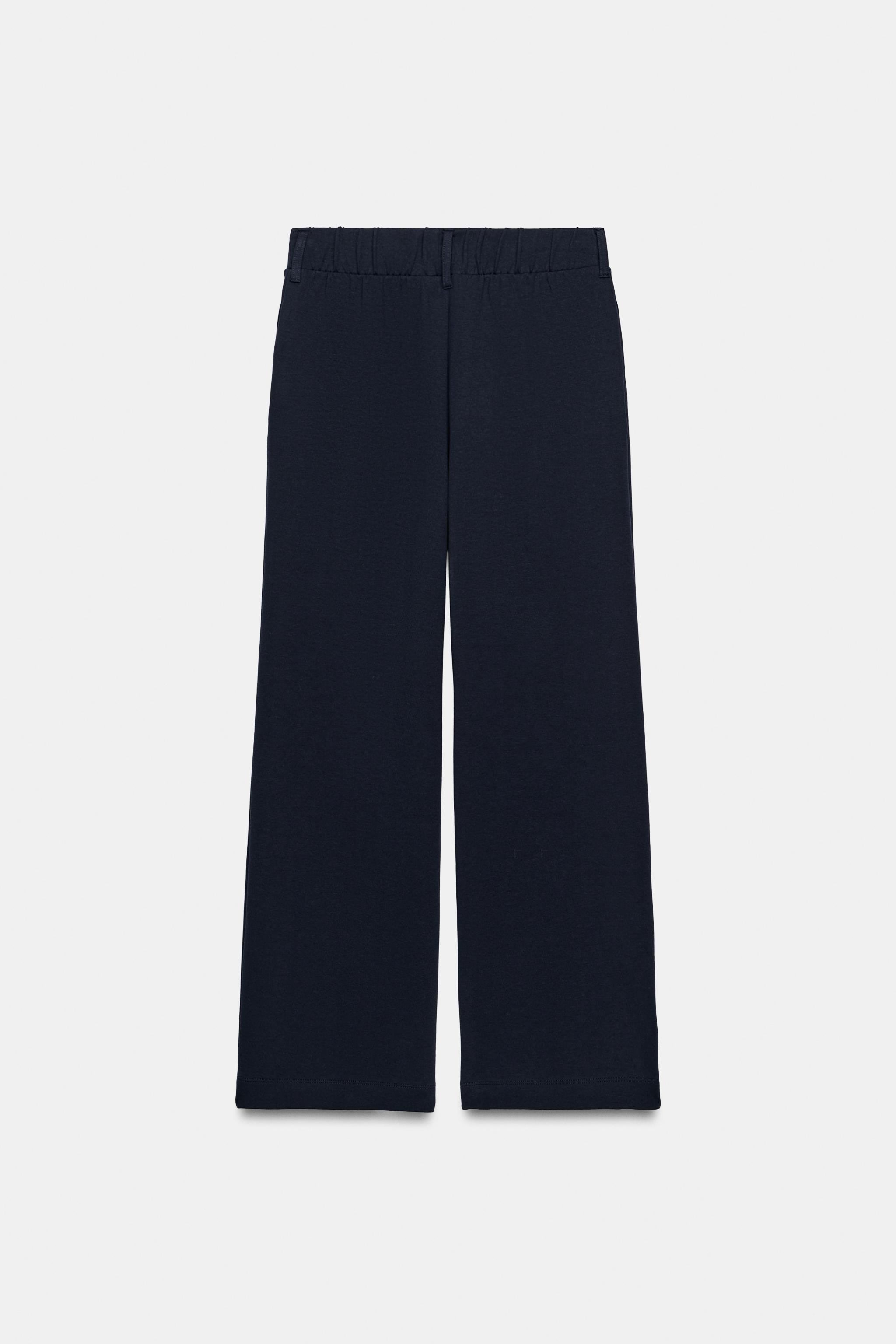 PANTALON À PINCES EN INTERLOCK