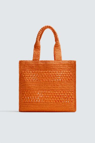 BRAIDED TOTE BAG - Orange by Zara