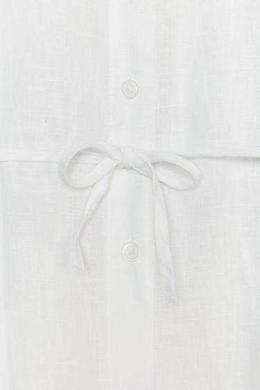 OVERSIZE-HEMD AUS LEINENMISCHGEWEBE - Weiß von Zara