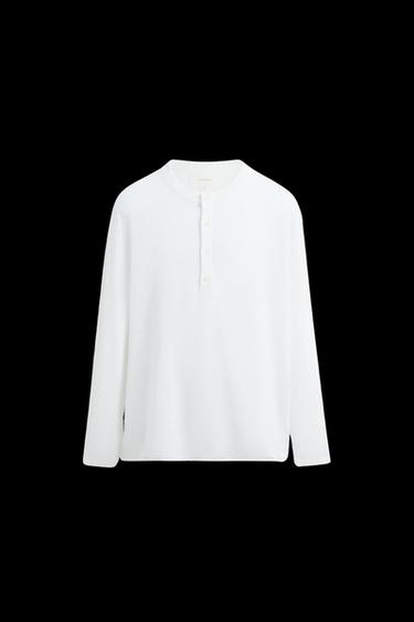Zara LIGHTWEIGHT 100% HEMP SWEATER - White - Image 0