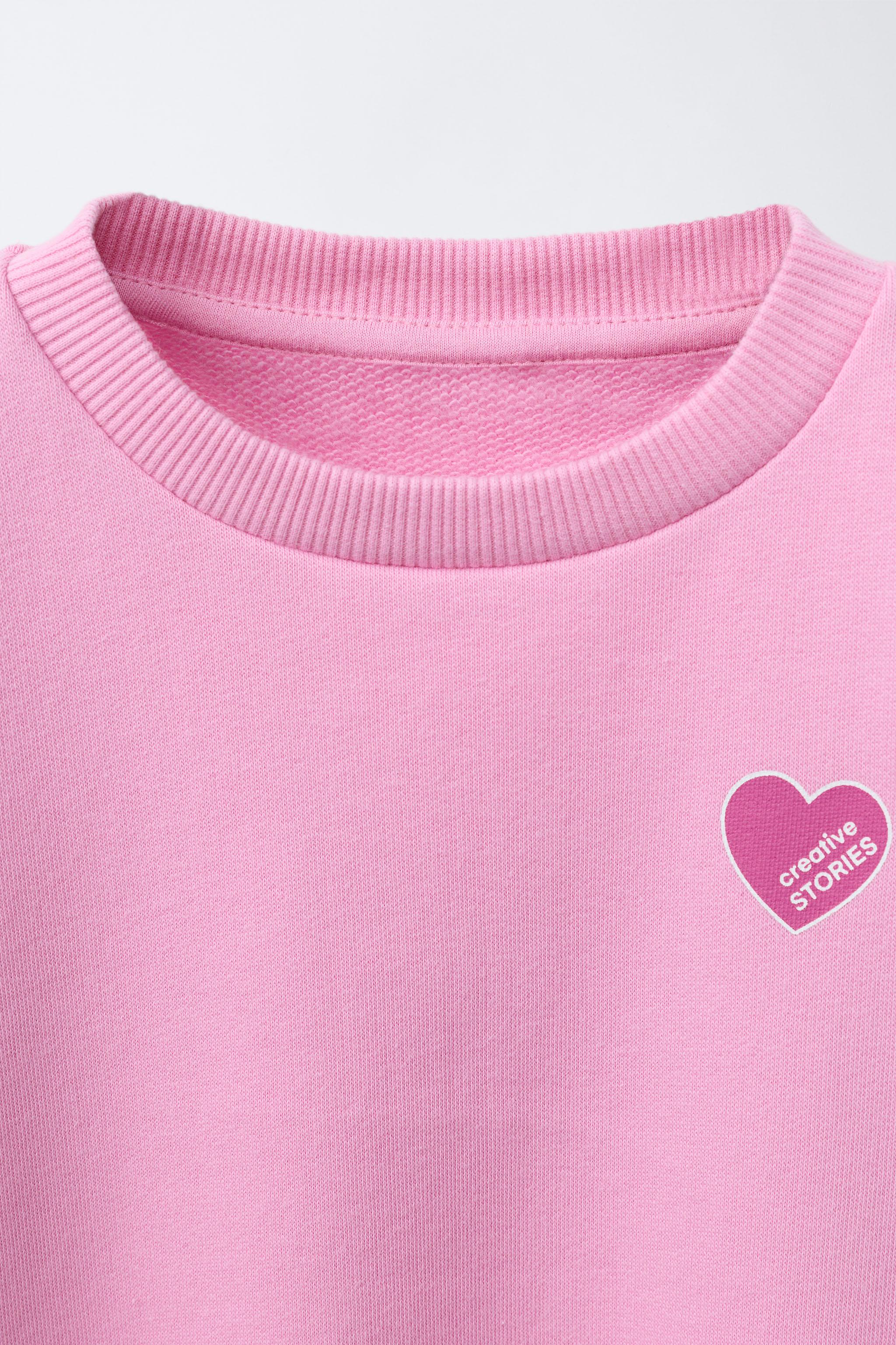 りえ BASIC HEART SWEATSHIRT - Gray marl | ZARA United States