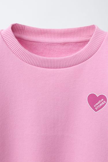 BASIC HEART SWEATSHIRT - Mid-pink by Zara - Image 2