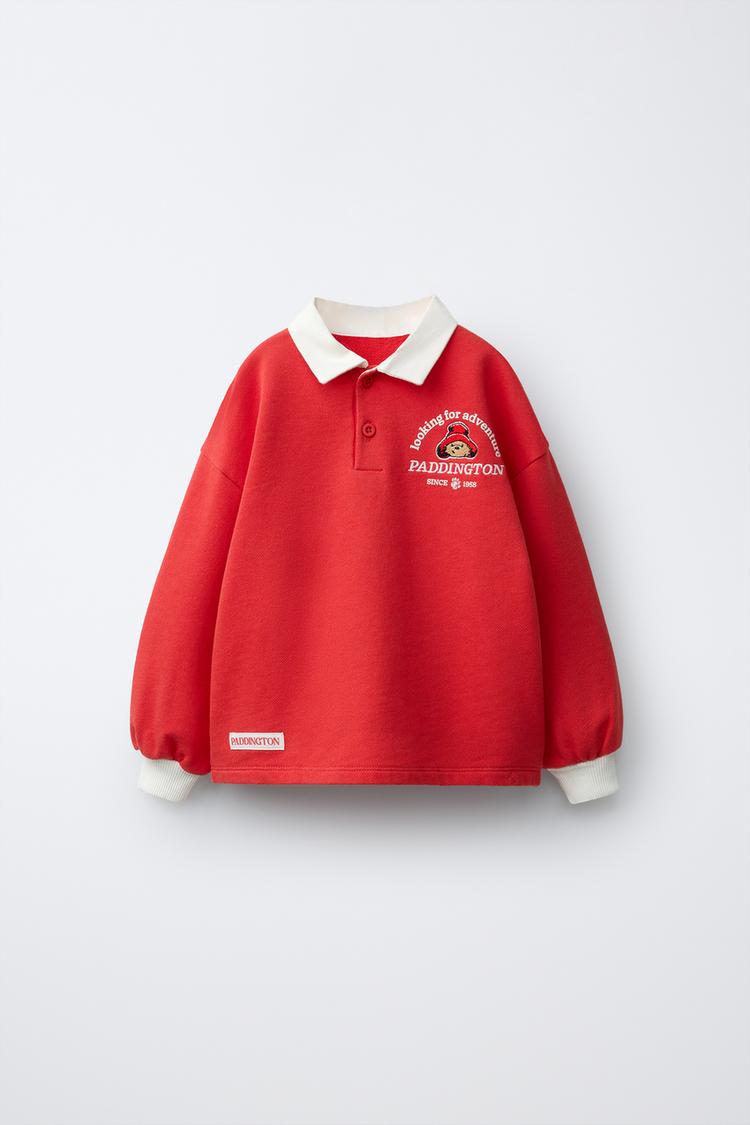 PADDINGTON ™ POLO SWEATSHIRT — Red