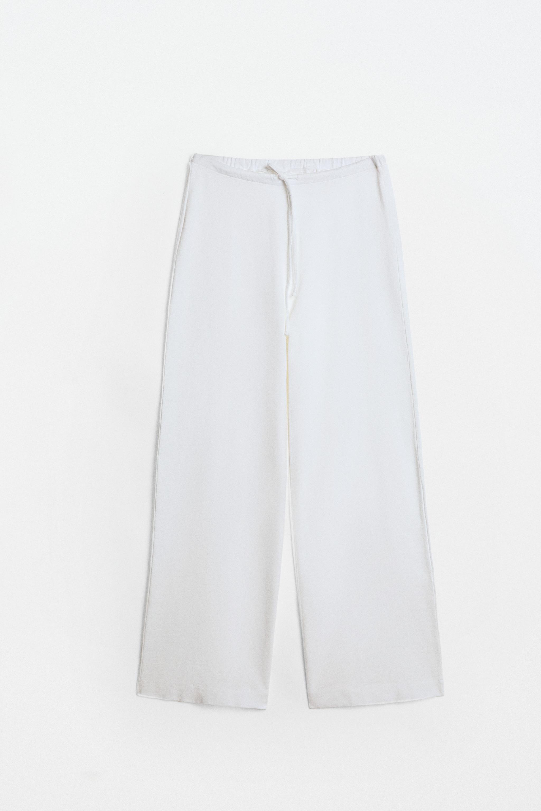 WIDE-LEG COTTON TROUSERS