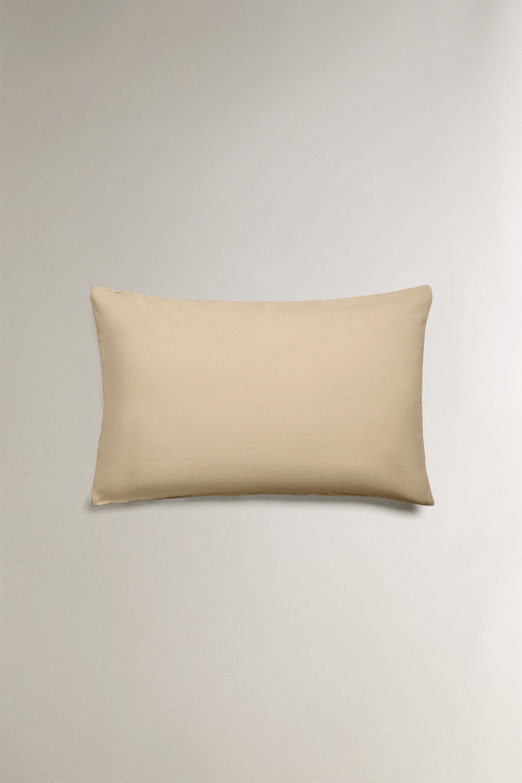 テクスチャードコットン ピローケース - ベージュ | ZARA Japan / 日本