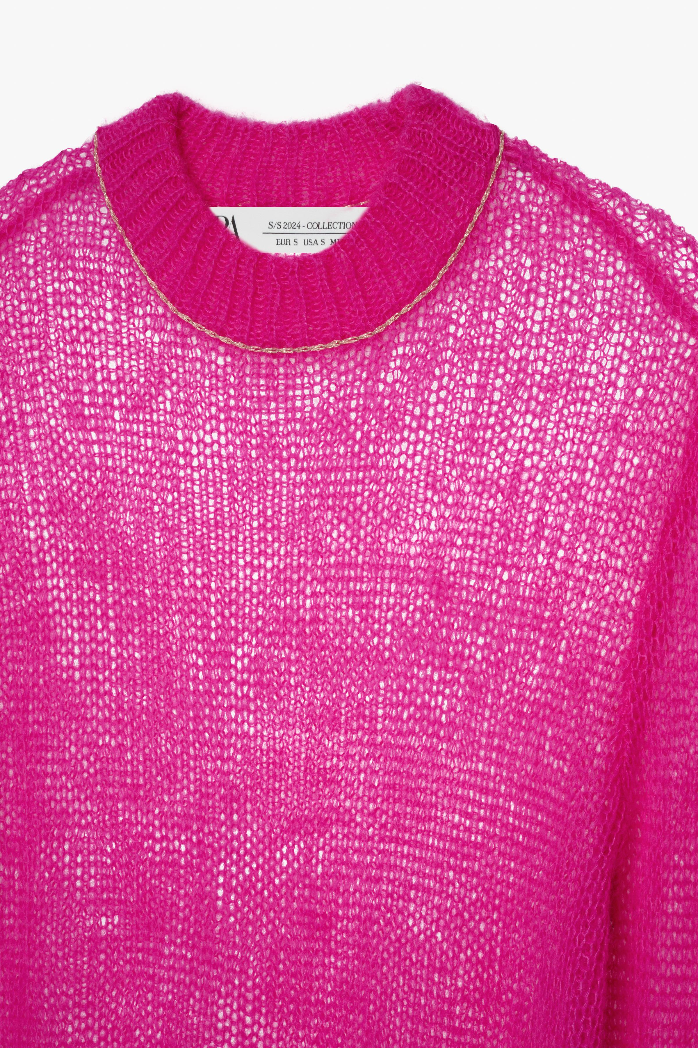 WOOL BLEND OPENWORK KNIT SWEATER LIMITED EDITION