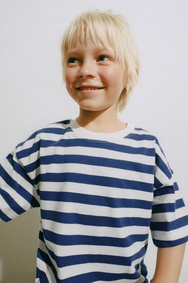 STRIPED T-SHIRT - Blue by Zara