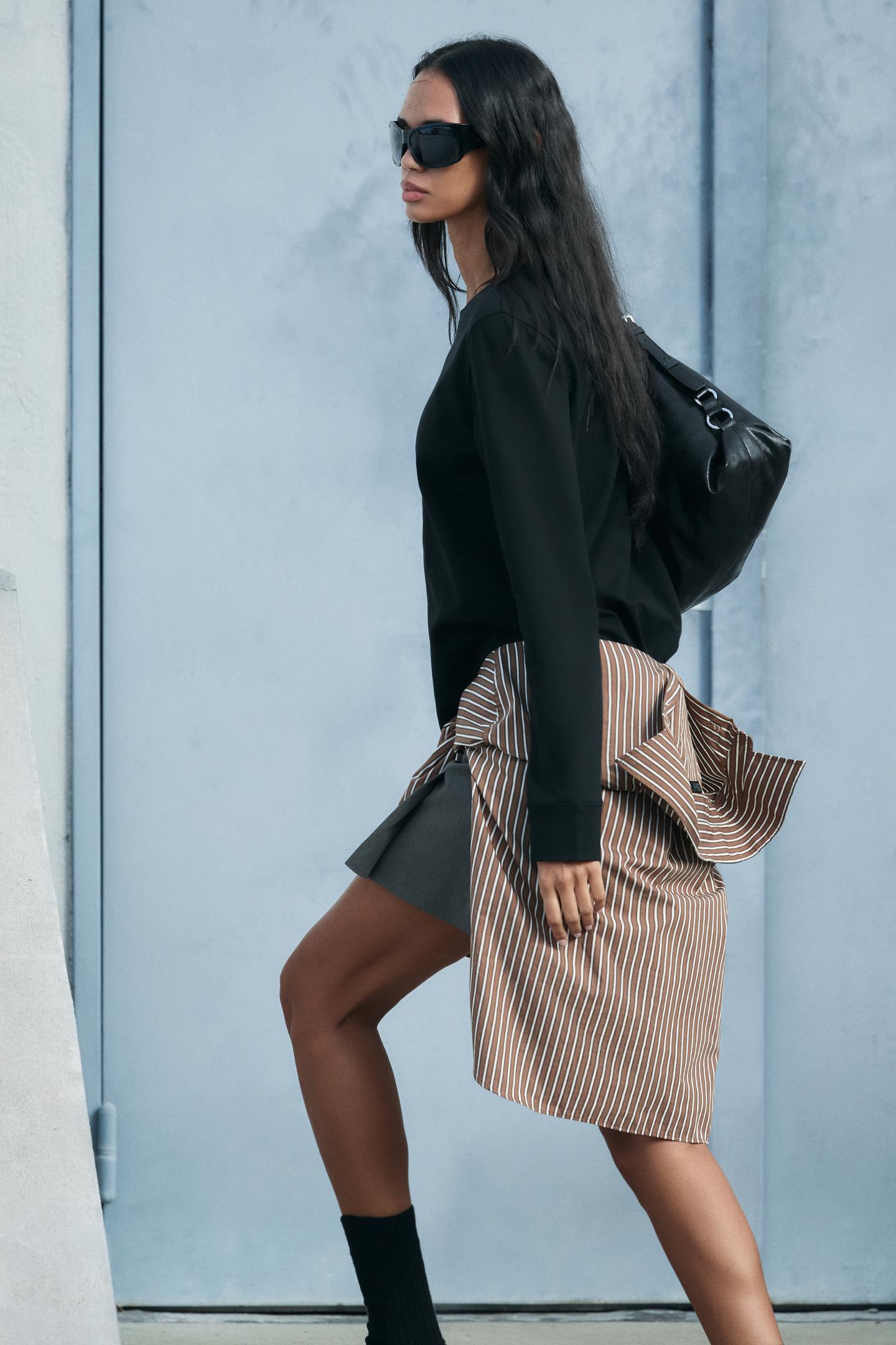 Женская футболка Zara Rustic Cotton, цвет: Чёрный — фото 3