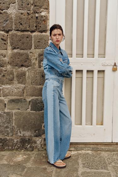 Z1975 COMBINED BARREL MID-WAIST JEANS - Mid-blue by Zara - Image 4
