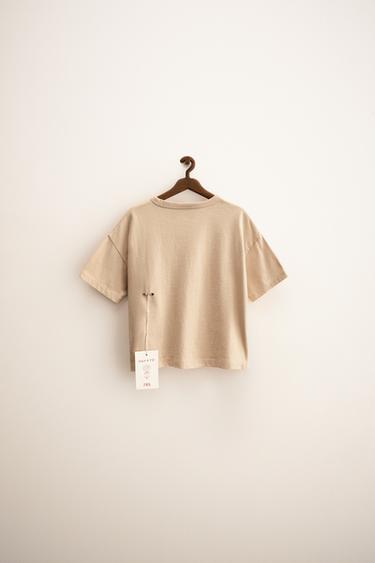 ZARA TIMELESS - ORFAYO © EMBROIDERED T-SHIRT - Beige by Zara - Image 1