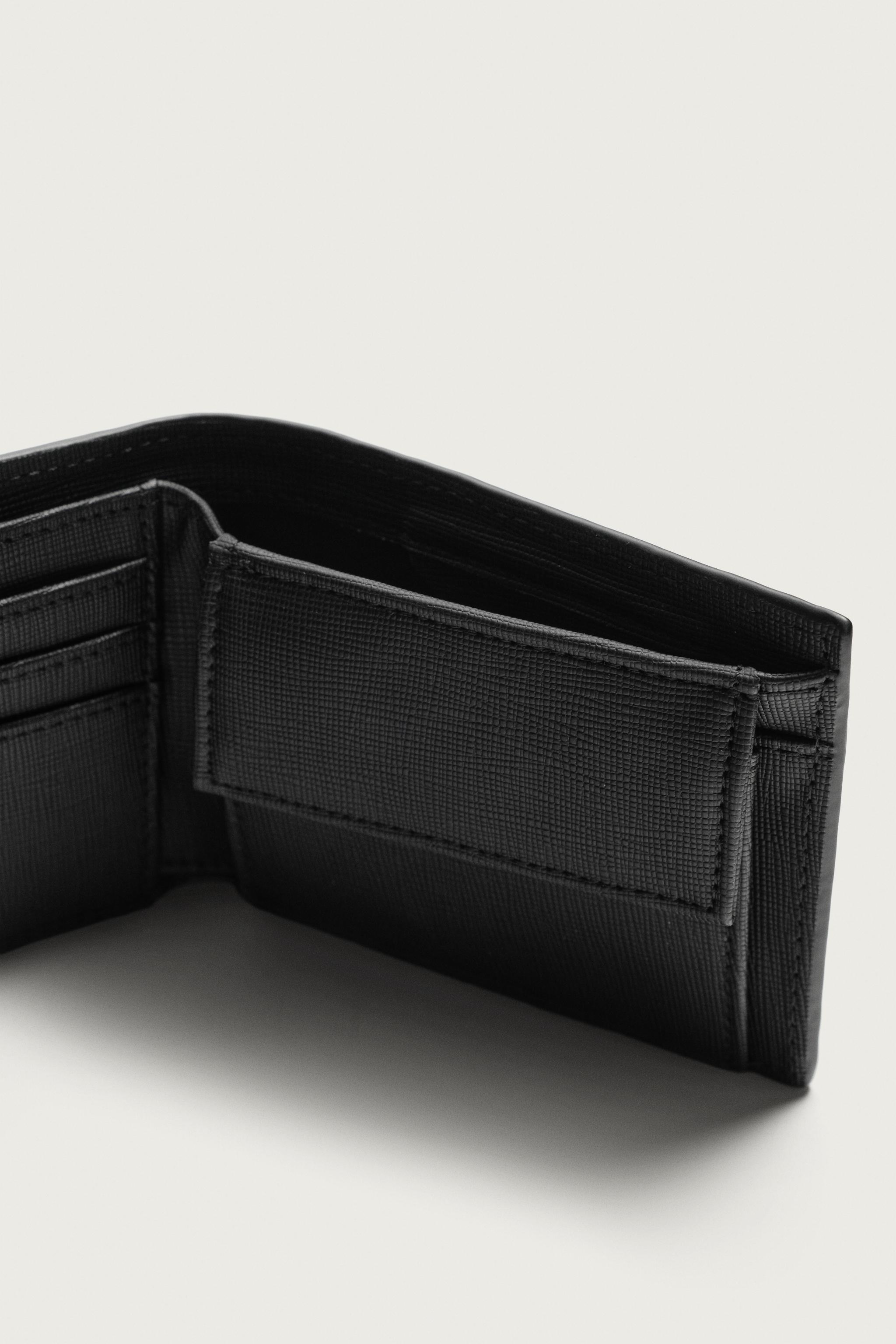 Мужские кошельки Zara TEXTURED WALLET — фото 4