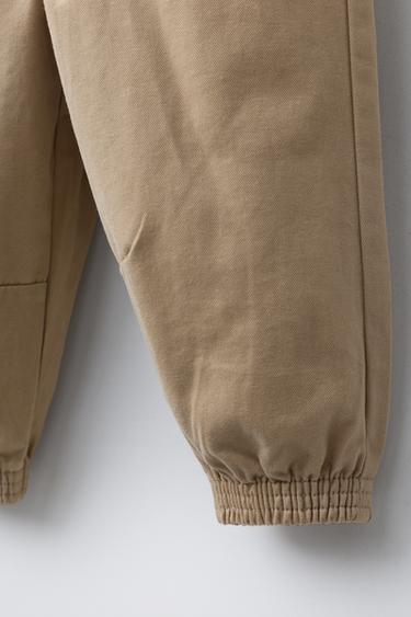 PANTALON DE JOGGING COLOR BLOCK - Écru de Zara - Image 3