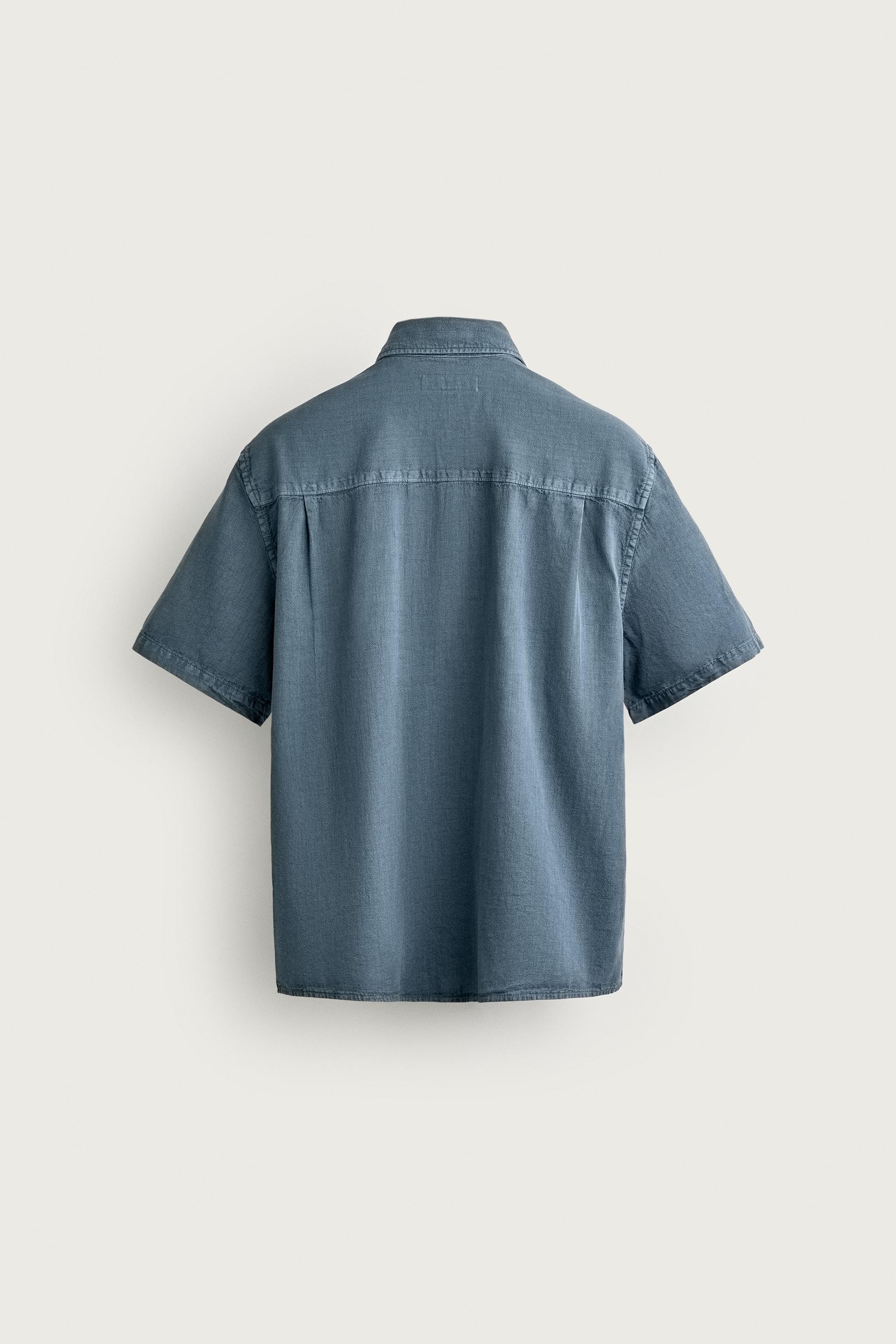 COTTON LINEN BLEND REGULAR FIT SHIRT