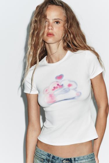 ФУТБОЛКА ÁNGELA BACHER — БЕЛЫЙ от Zara