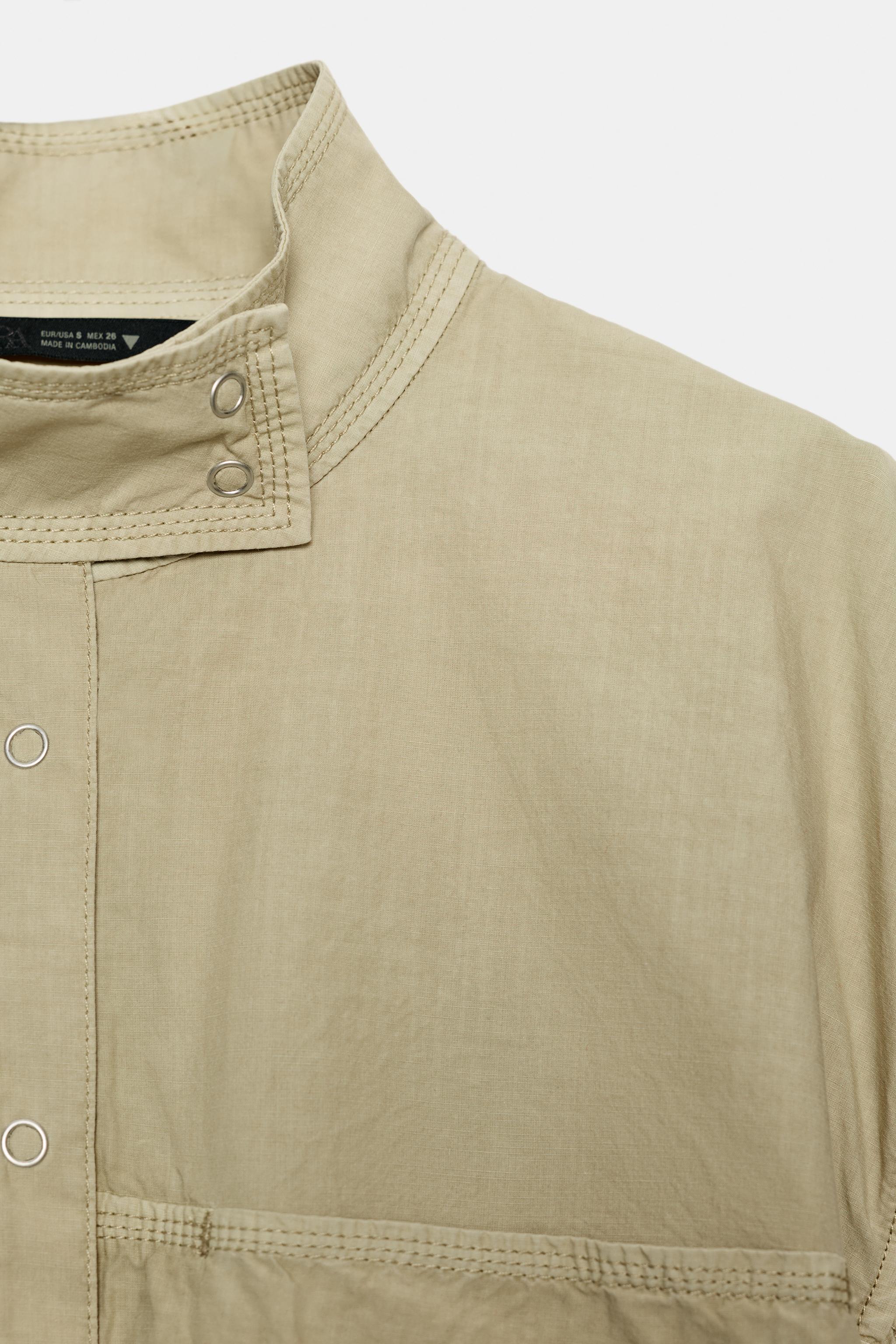 WASHED EFFECT POPLIN JACKET