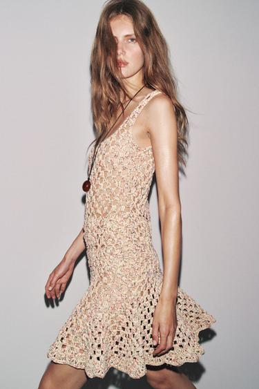 VESTIDO CURTO DE CROCHÊ - Multicolor da Zara