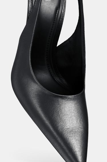 WEDGE SLINGBACK HEELS - Black by Zara - Image 7