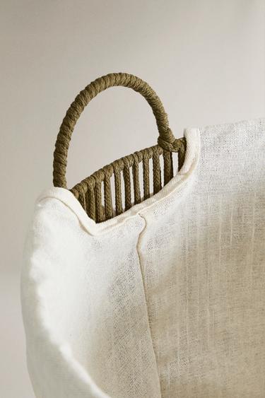 PANIER À LINGE AVEC TISSU INTÉRIEUR - Kaki de Zara - Image 2