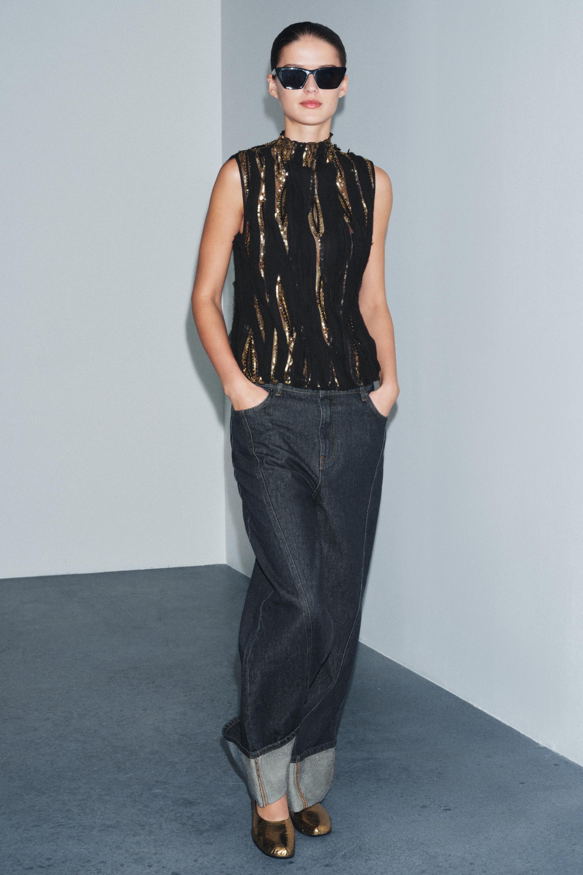 スパンコールトップス ZW COLLECTION LIMITED EDITION - ゴールド