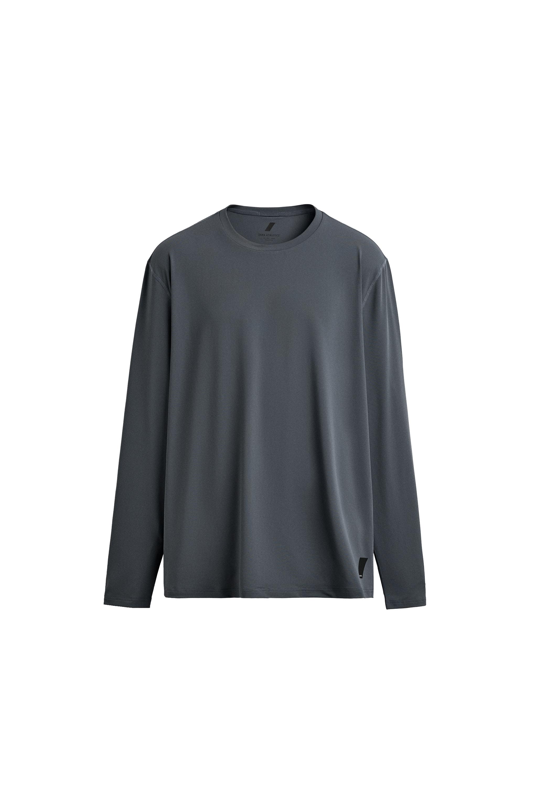 BASIC TECHNICAL LONG SLEEVE T-SHIRT - Blue / Steel | ZARA South Africa
