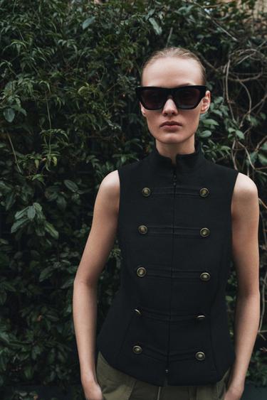 FIREMAN CLASP WAISTCOAT - Black by Zara