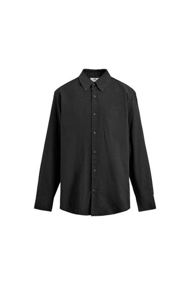 CAMISA RELAXED FIT XADREZ LIMITED EDITION - Cinza-antracito da Zara