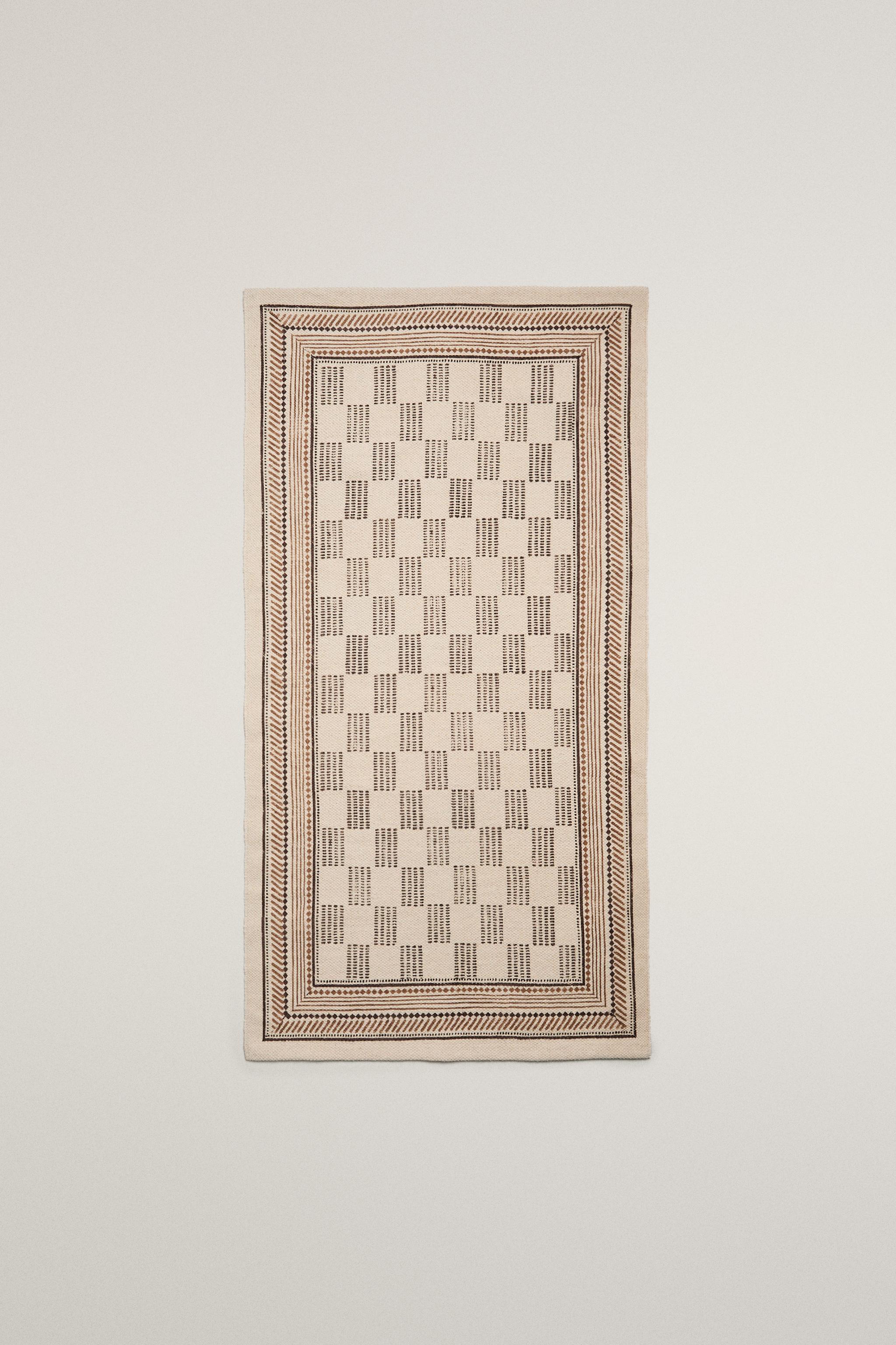 COTTON BLOCK PRINT RUG