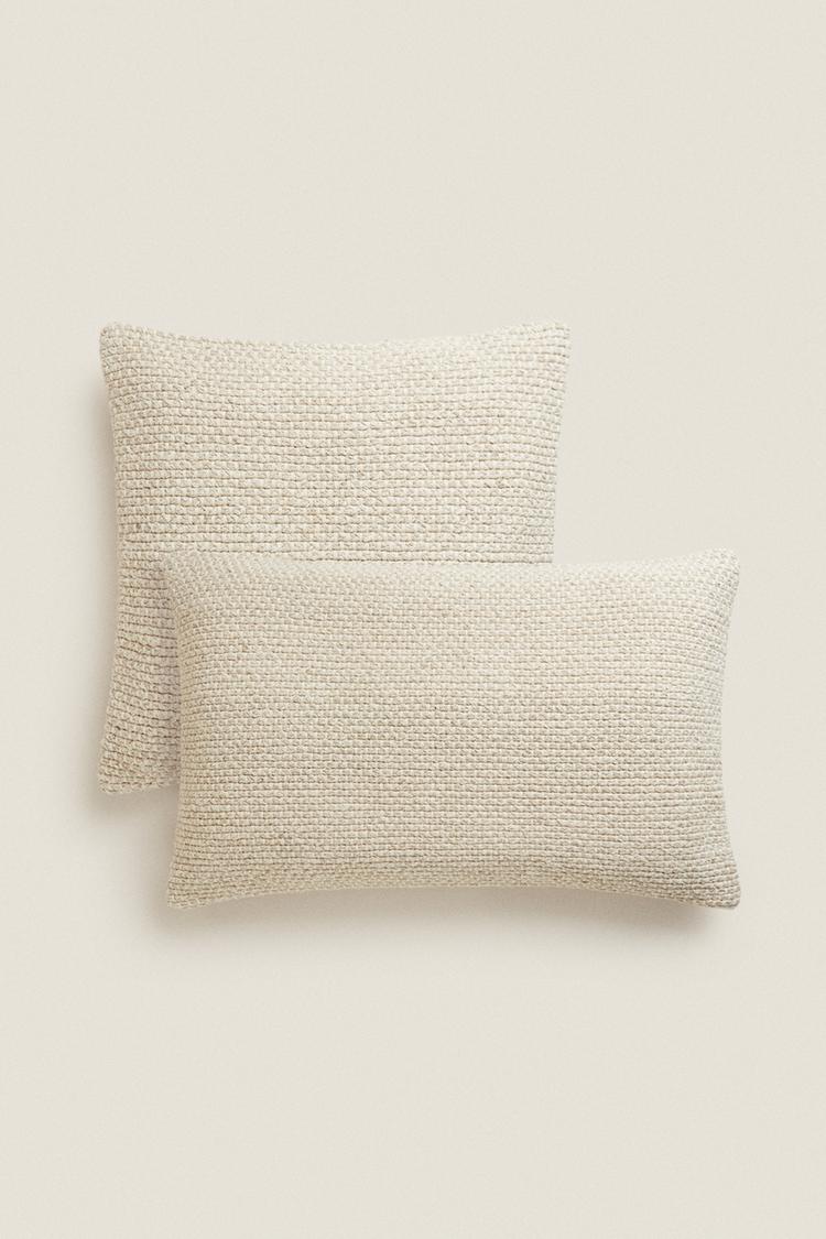 FUNDA DE COJÍN TRENZADA Beige claro ZARA Mexico