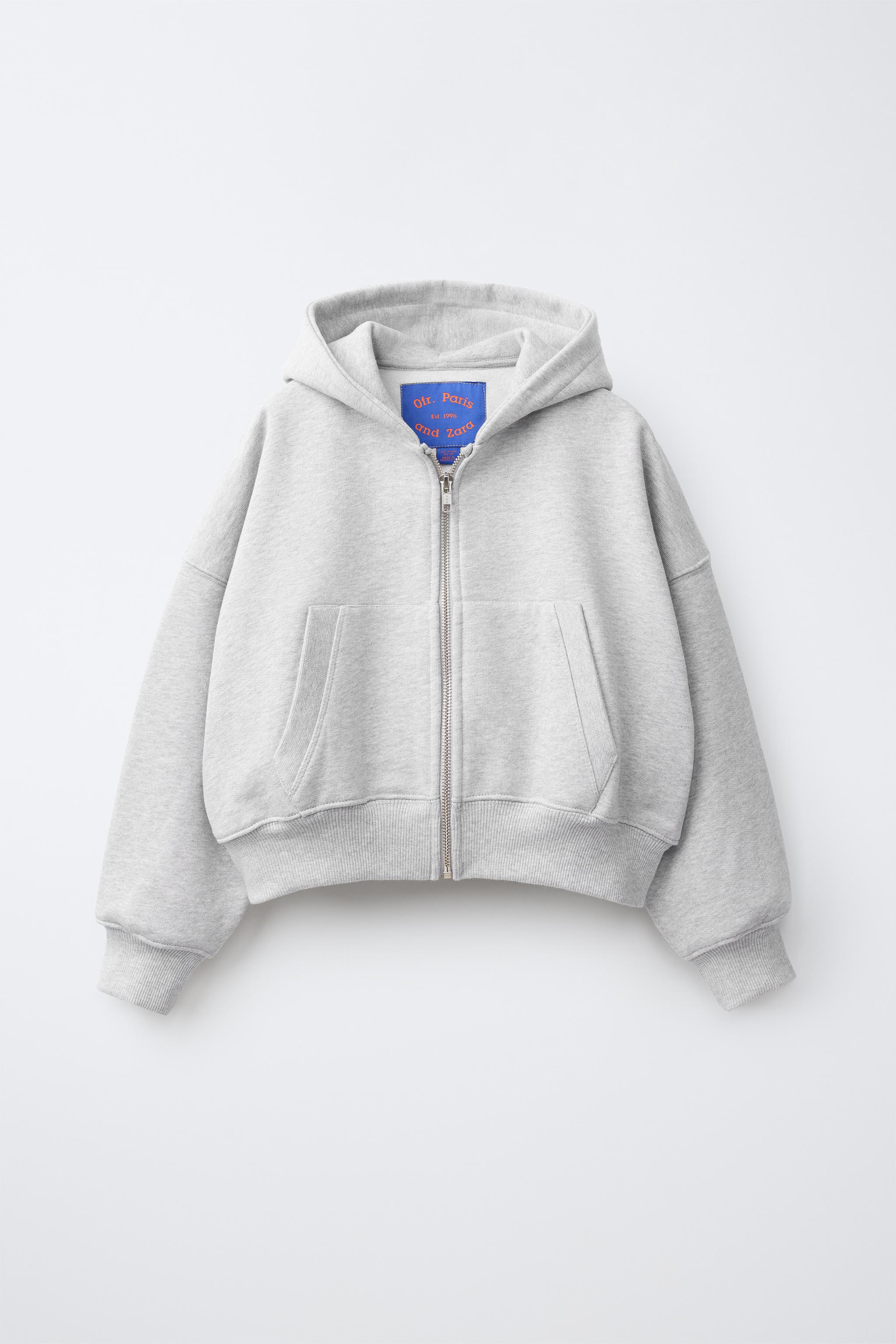 0FR. PARIS X ZARA EMBROIDERED ZIP-UP HOODIE
