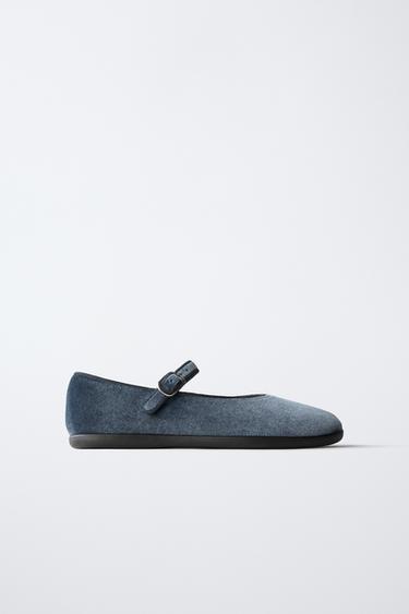BAILARINA TERCIOPELO - Azul de Zara - Imagen 0