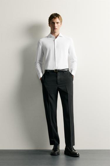 STRUCTURED REGULAR FIT SHIRT - White by Zara - Image 0