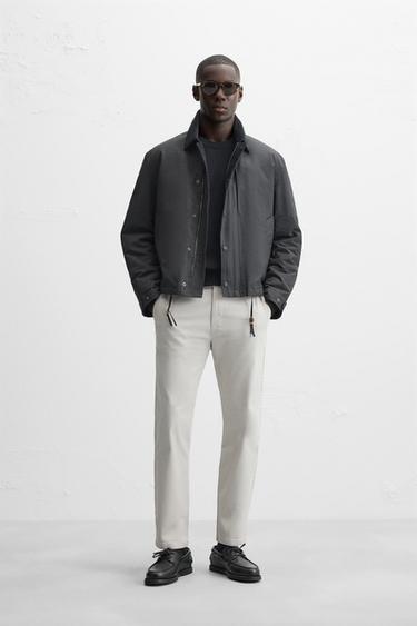 SKINNY FIT CHINO TROUSERS - Pearl grey by Zara