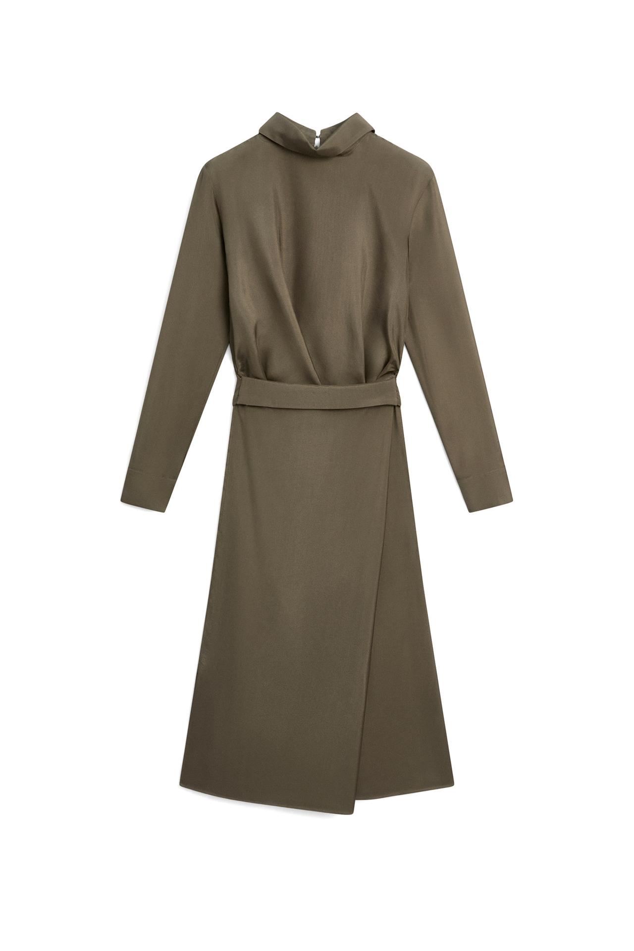 Flowing asymmetric midi dress - LIMITED EDITION — Black gold