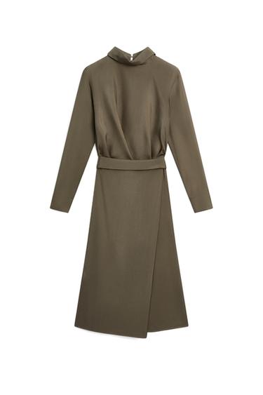 Flowing asymmetric midi dress - LIMITED EDITION — Black gold 2