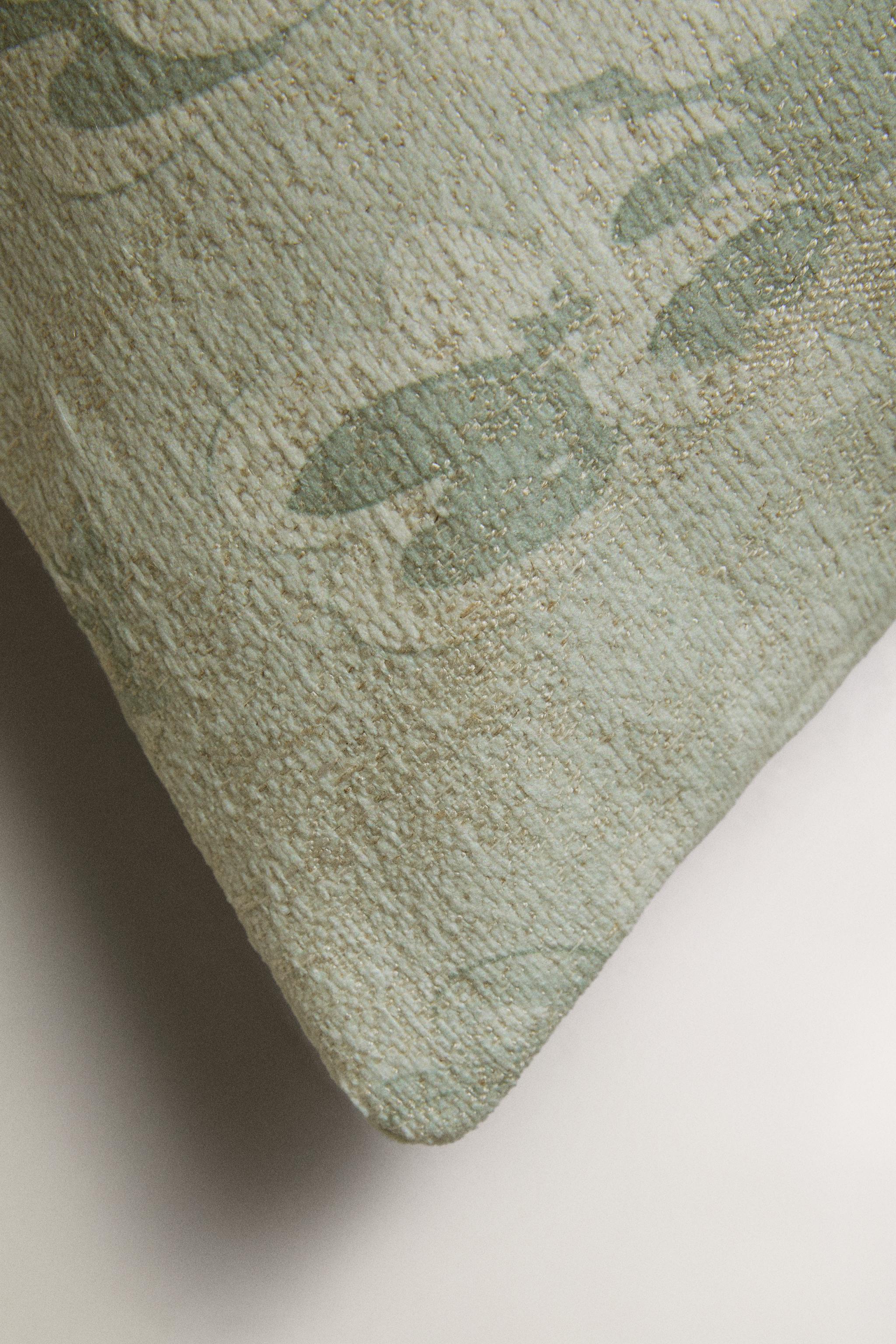 CHENILLE CUSHION COVER — Light green