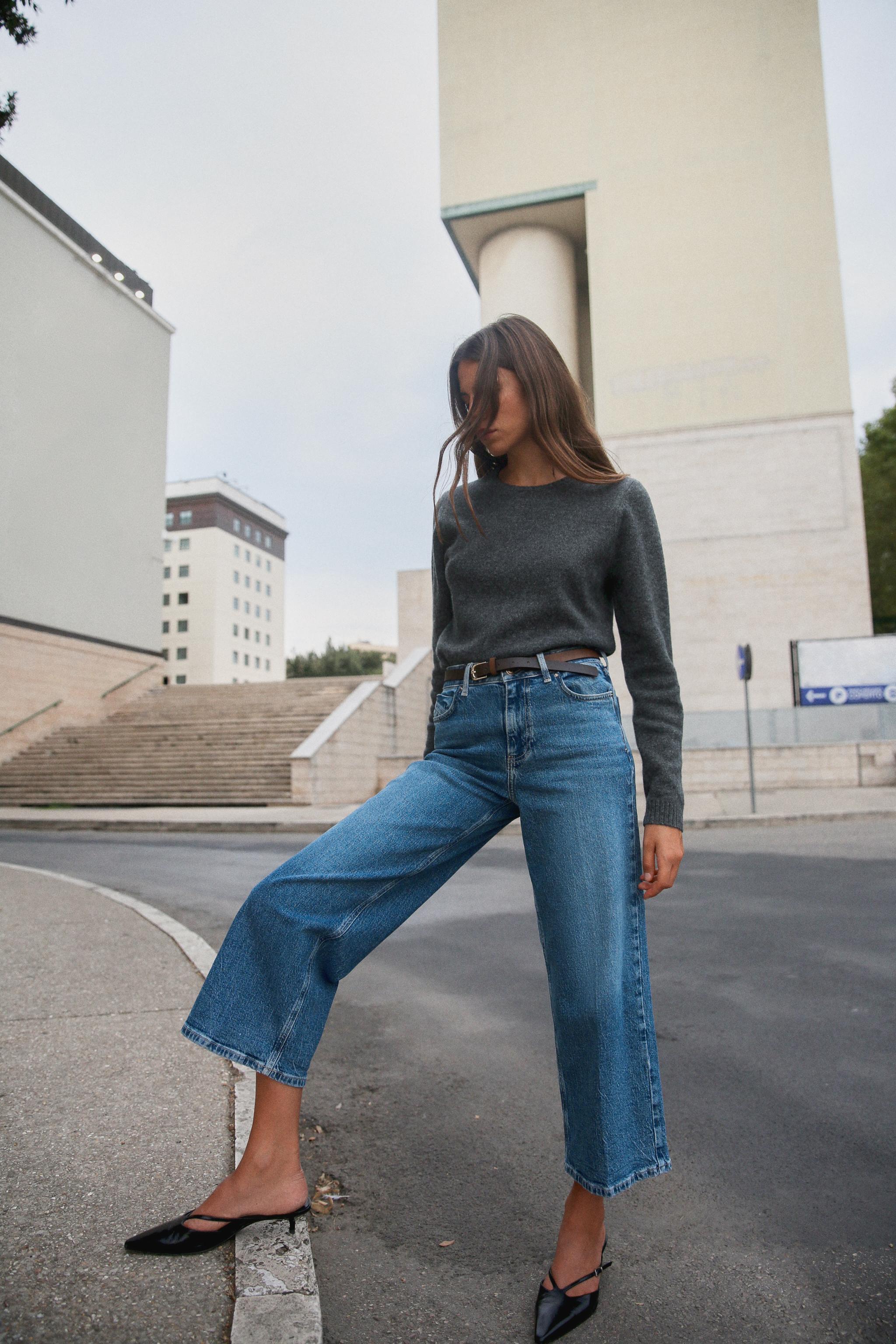 HIGH RISE Z1975 BELTED STRAIGHT LEG JEANS