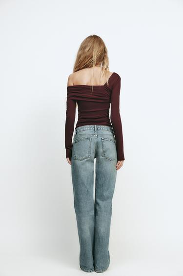 TOP À ENCOLURE ASYMÉTRIQUE - Vin de Zara - Image 3