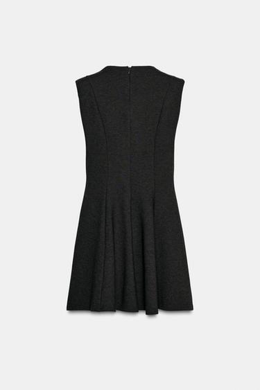 ROBE COURTE EN SERGÉ - Gris foncé de Zara - Image 5