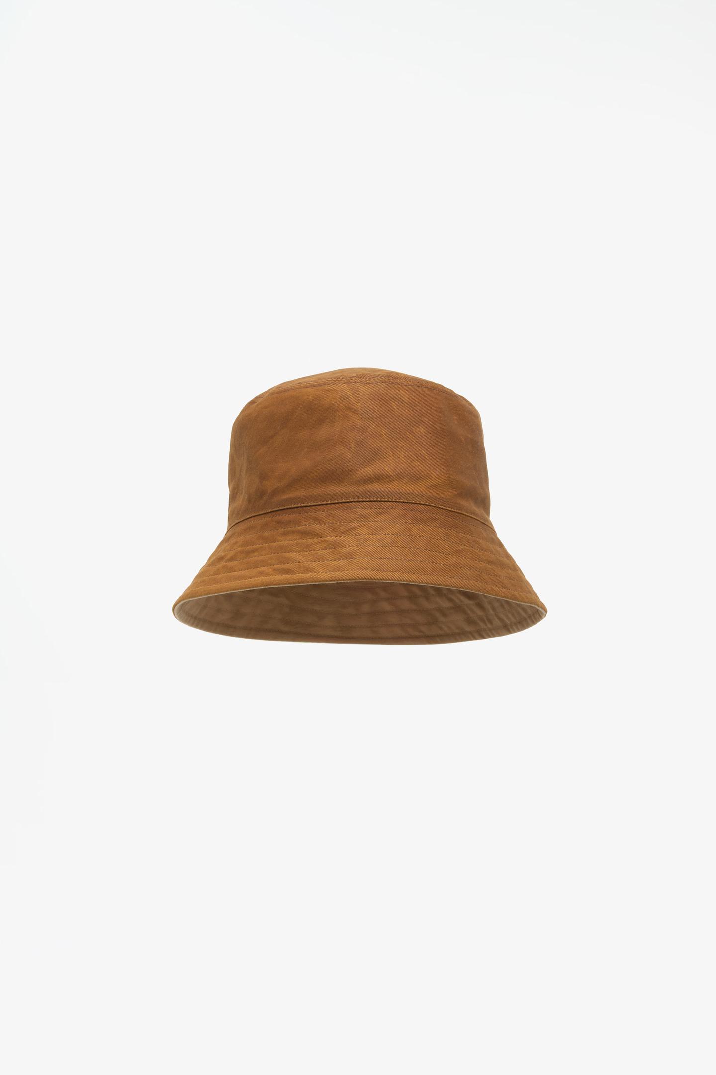 Женская панама Zara Limited Edition 100% Cotton Bucket Hat, цвет: Горчичный — фото 3