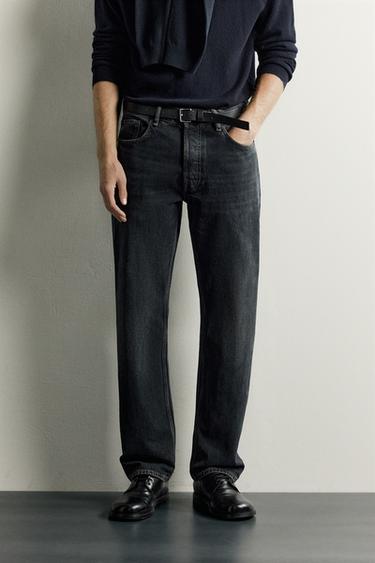 STRAIGHT-FIT JEANS — Navy blue 2