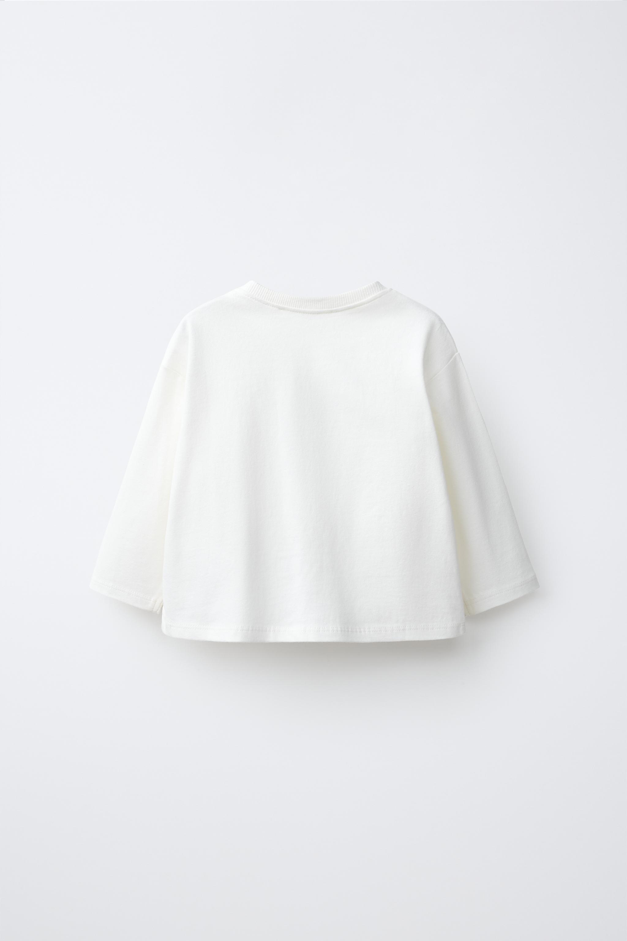 EMBROIDERED T-SHIRT — Ecru
