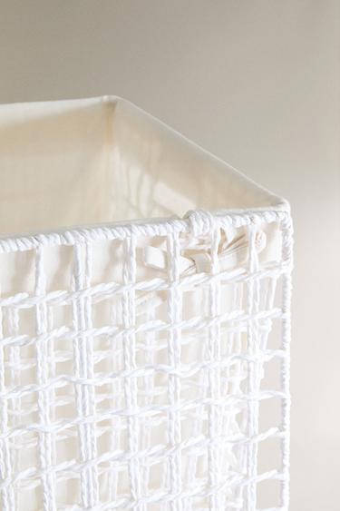 FABRIC-LINED LAUNDRY BASKET - Ivory by Zara - Image 3