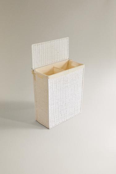 LAUNDRY BASKET WITH DOUBLE COMPARTMENT - White by Zara - Image 1