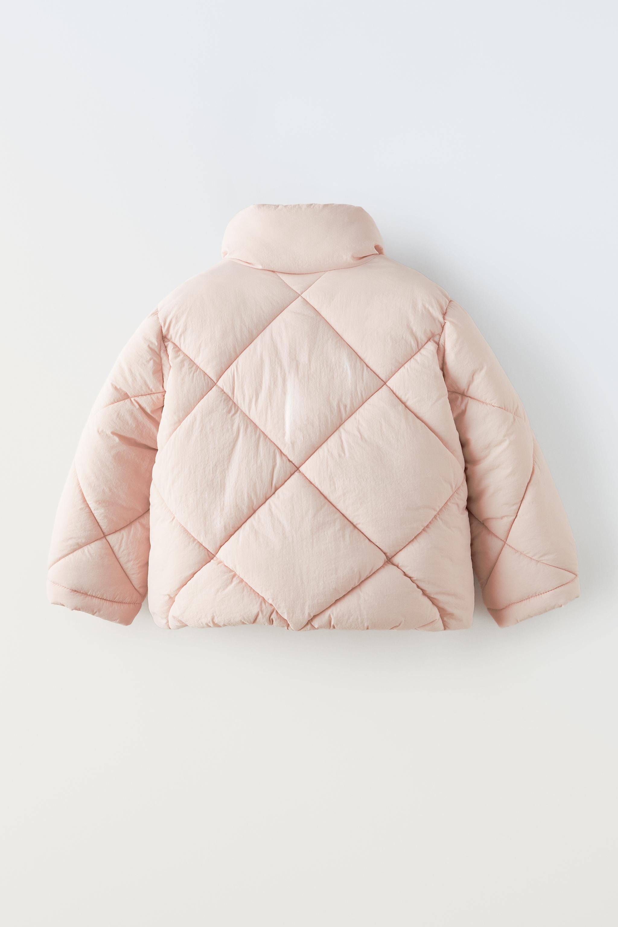 Blush pink puffer store jacket